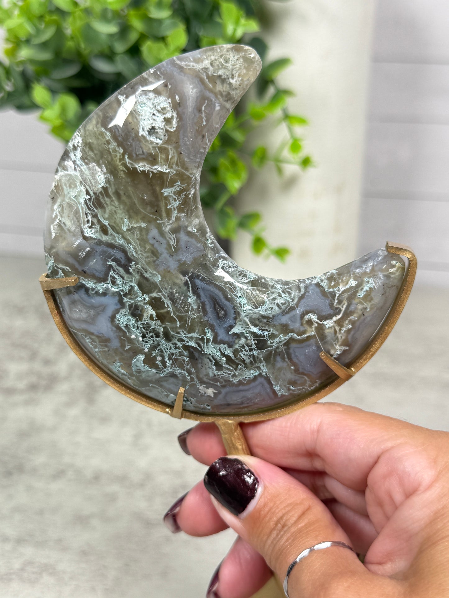 Moss Agate Moons | Lunas