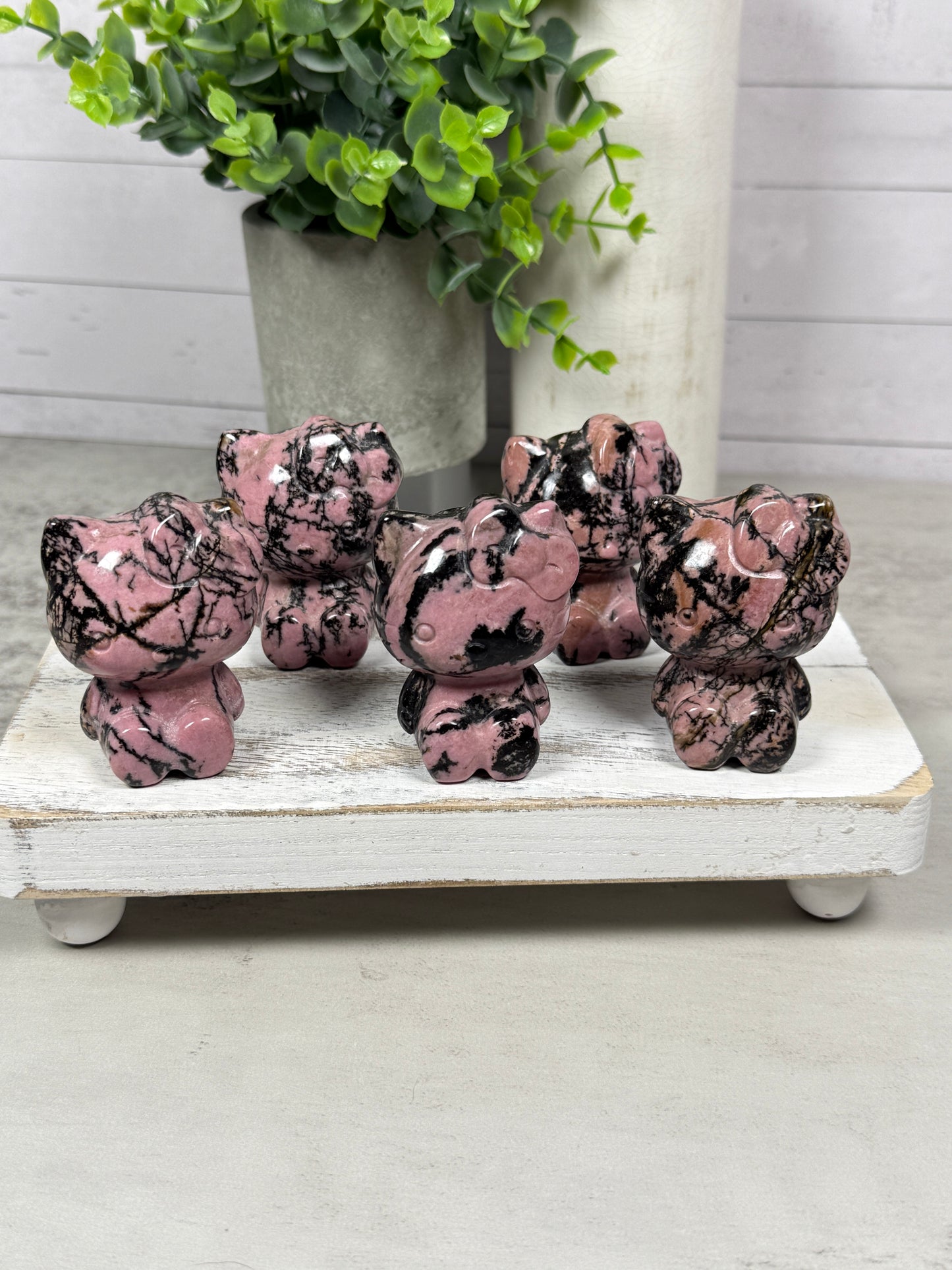 Pink Rhodonite Hello Kitty