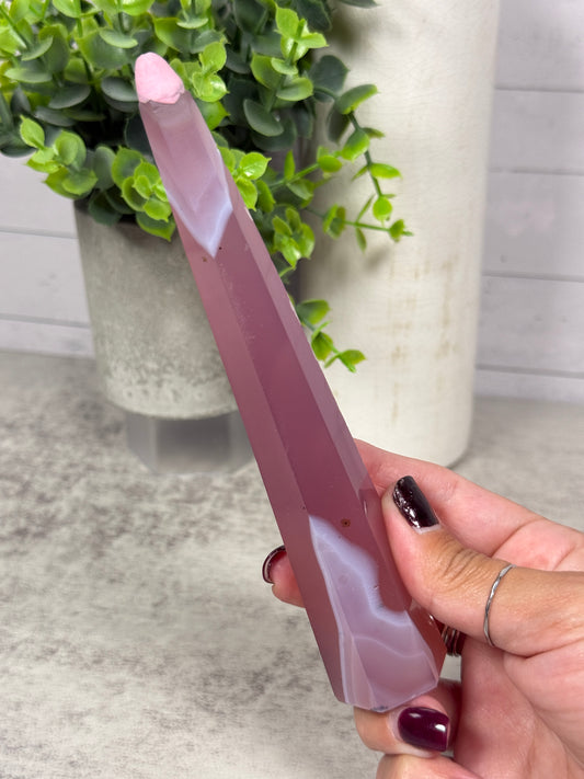 Pink Jelly Agate Towers