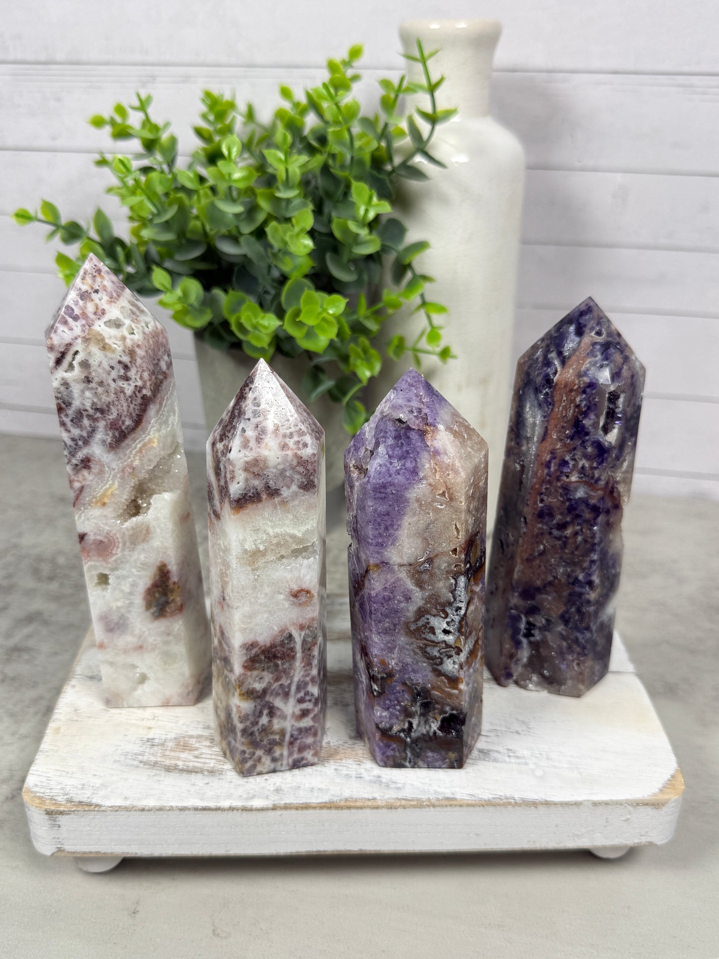 Purple Fluorite Sphalerite Towers