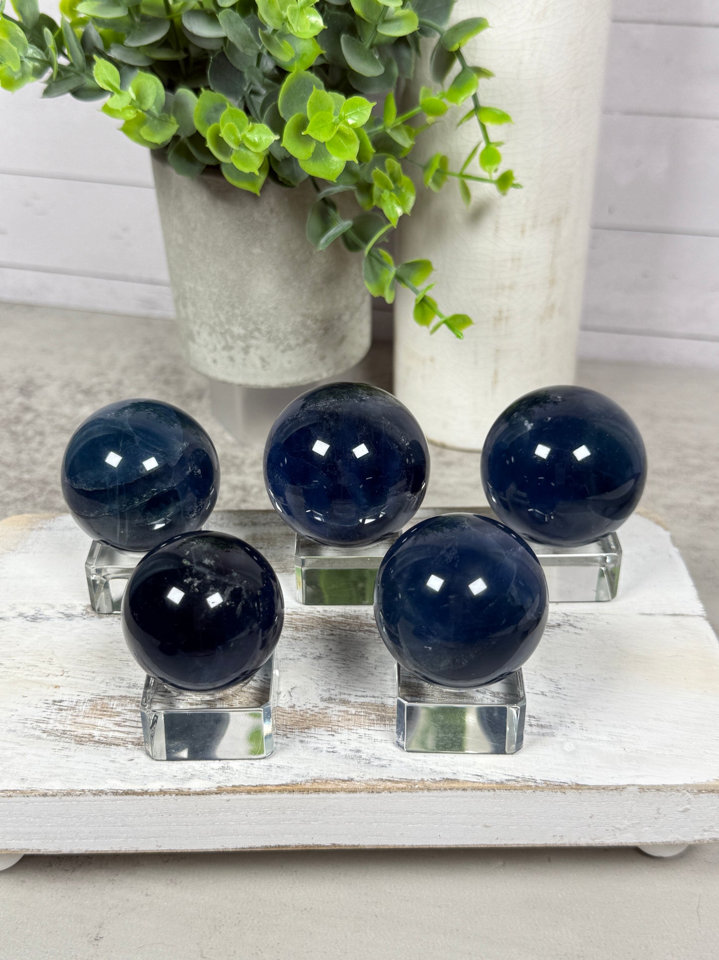 Blue Fluorite Spheres