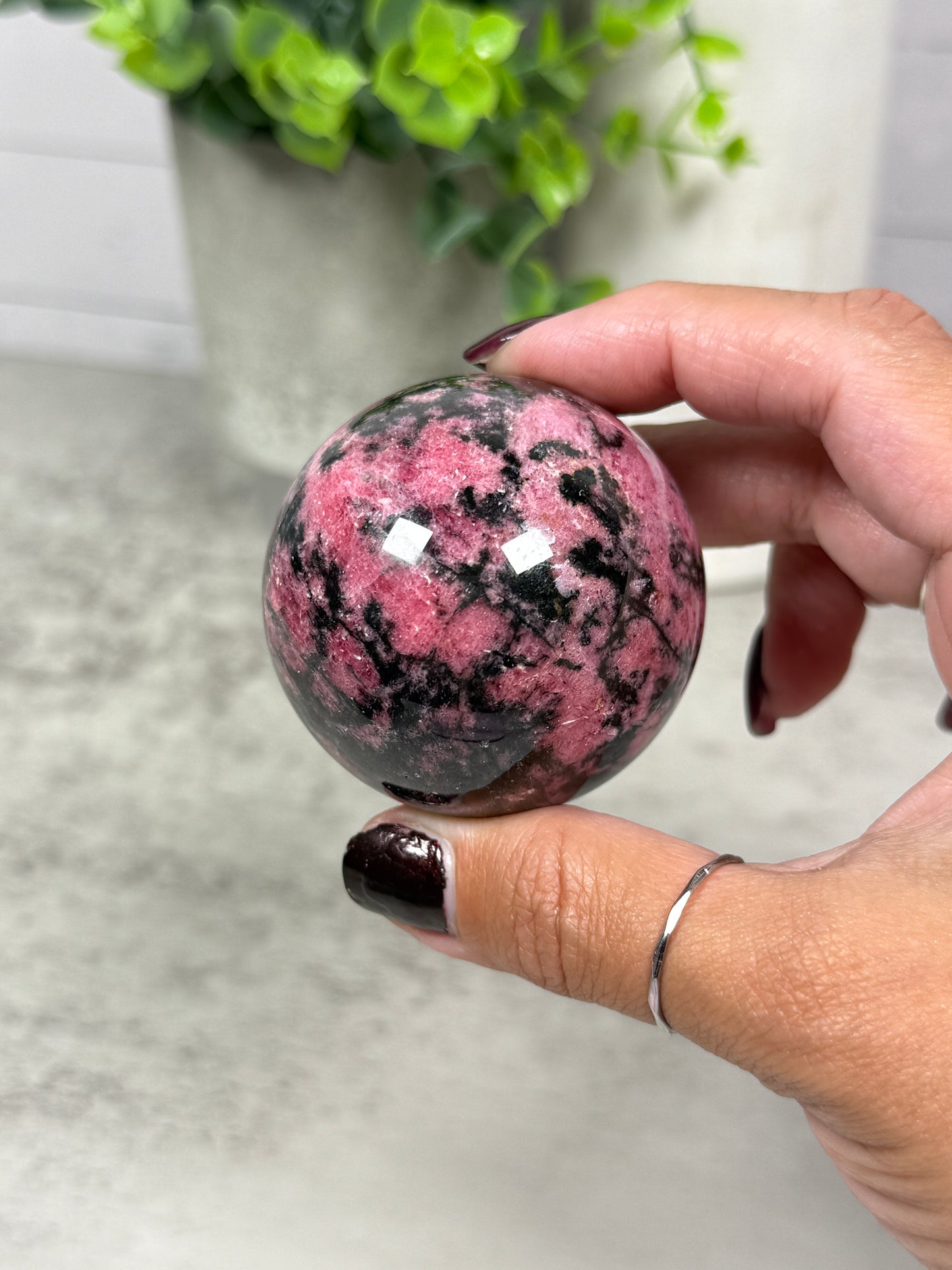 Pink Rhodonite Spheres