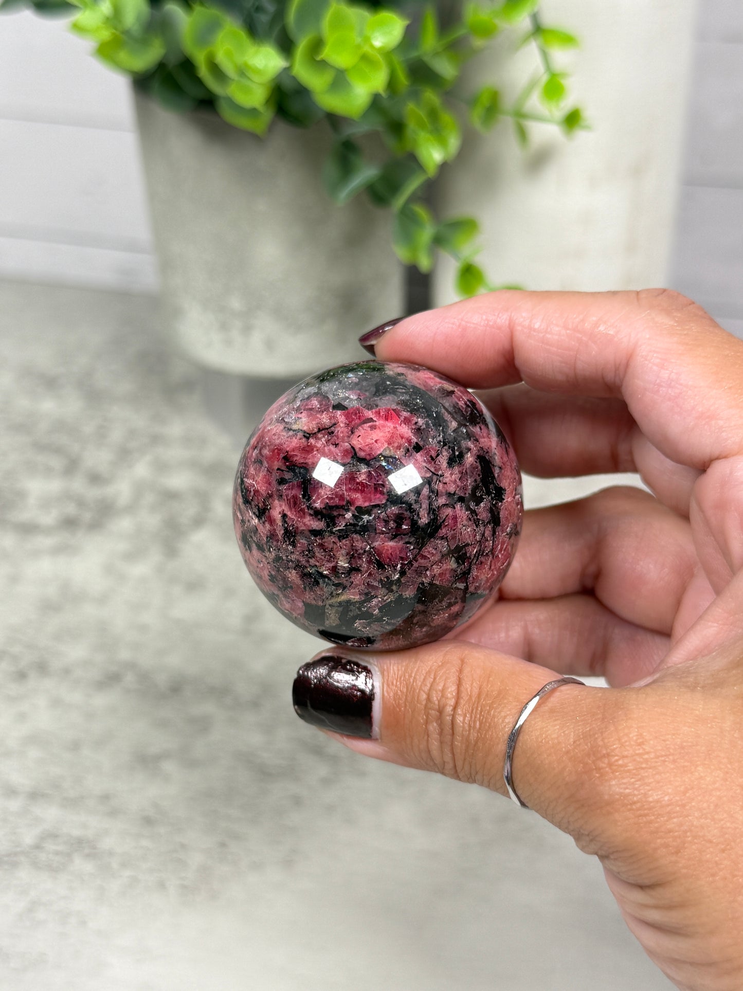 Pink Rhodonite Spheres