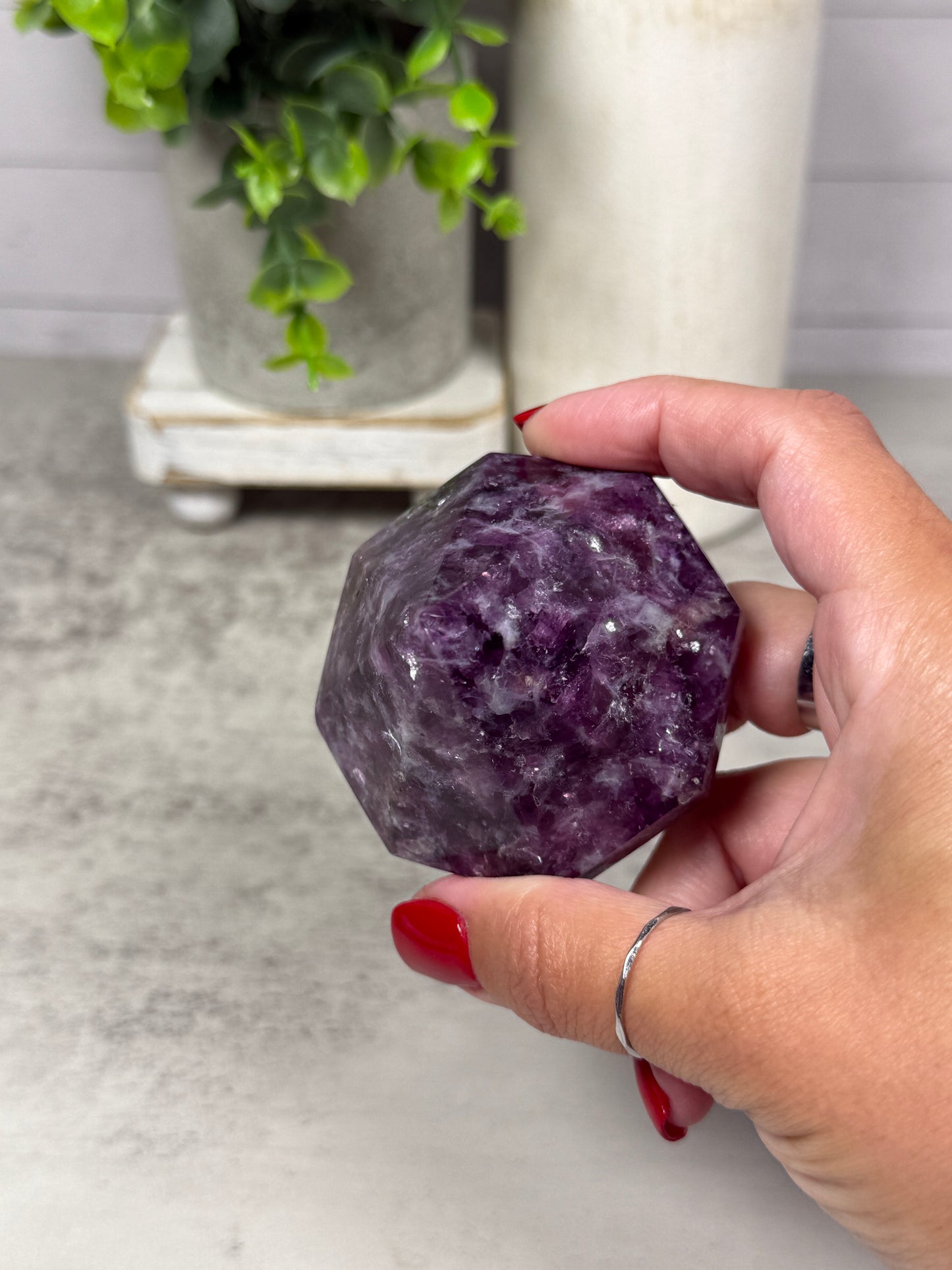 Purple Lepidolite Diamond