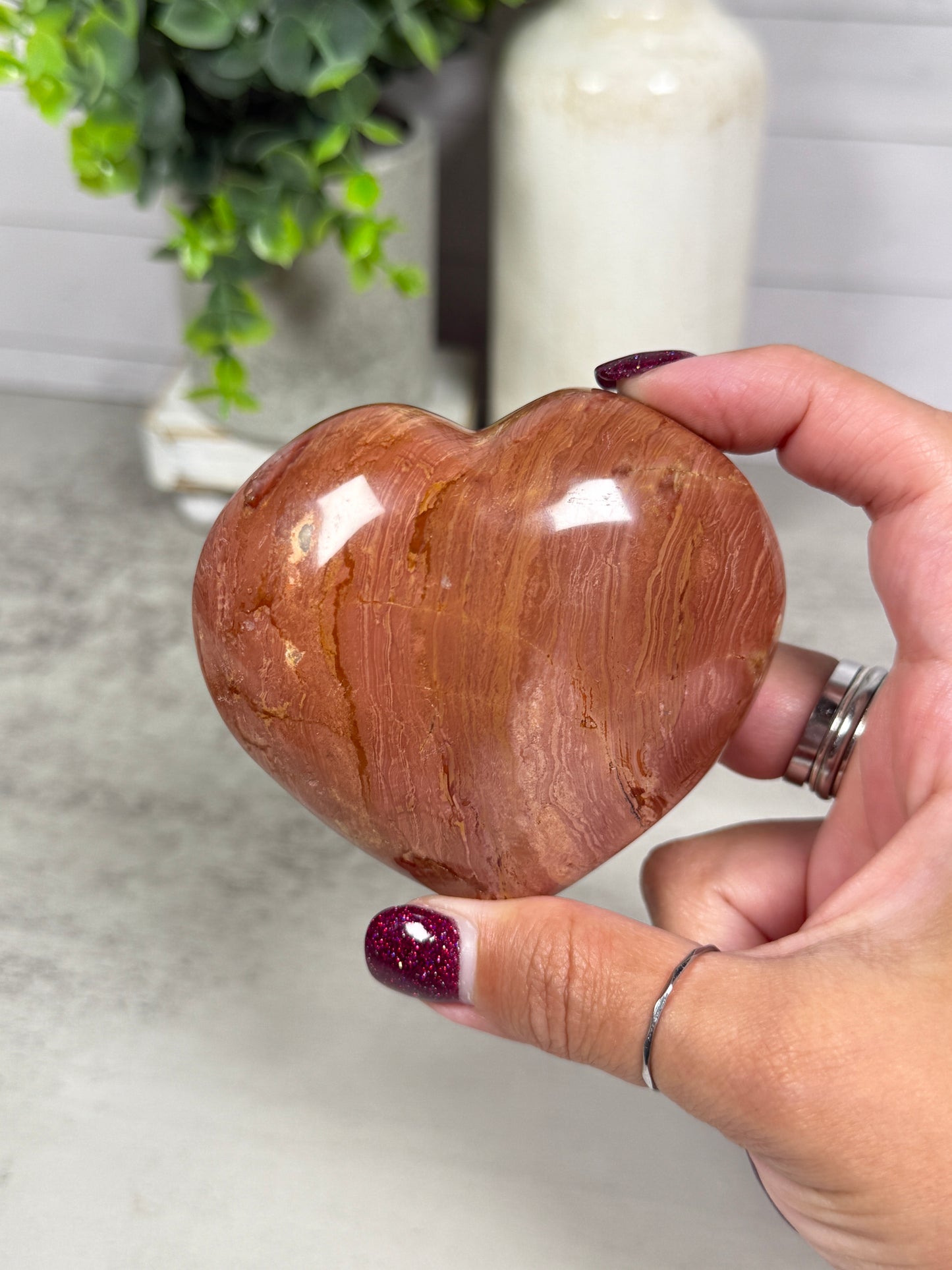 Polychrome Jasper Hearts