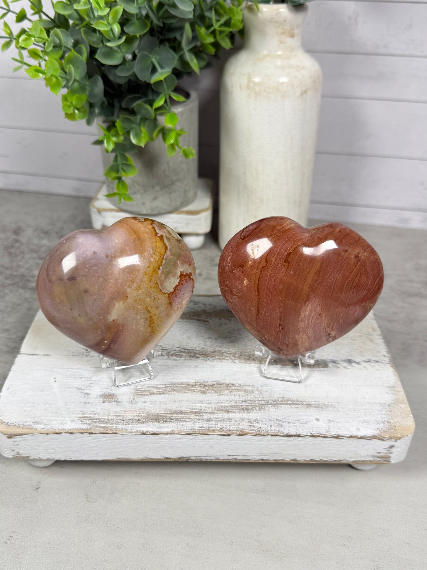 Polychrome Jasper Hearts