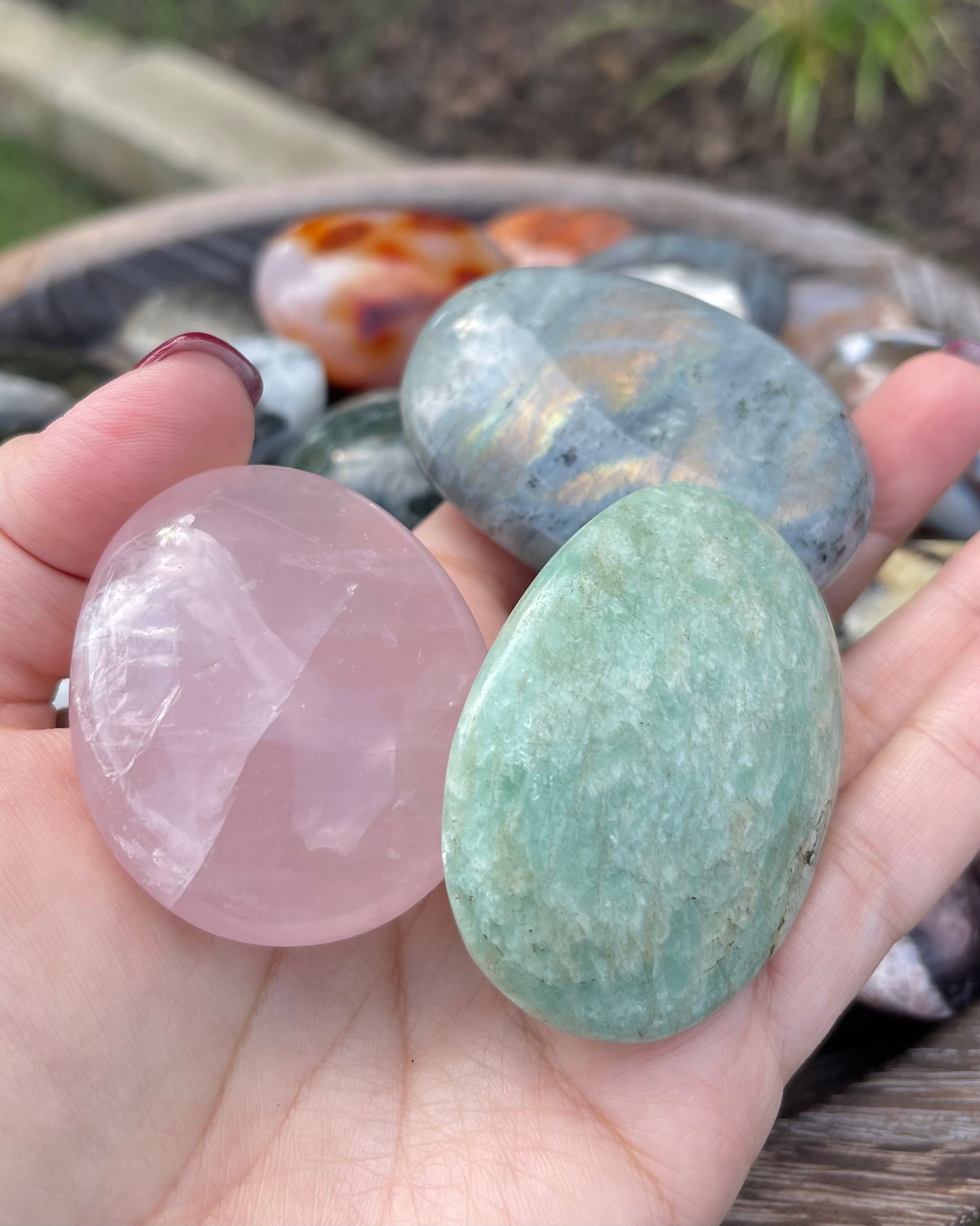 Palm Stone Crystal Bundle