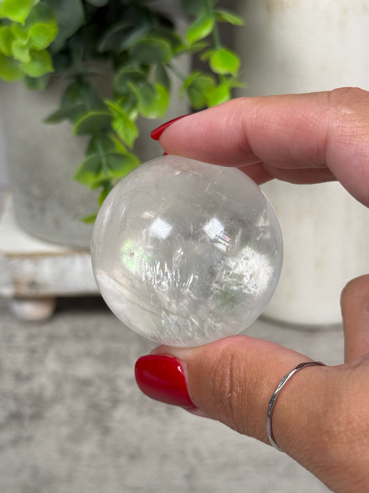 Rainbow Calcite Spheres