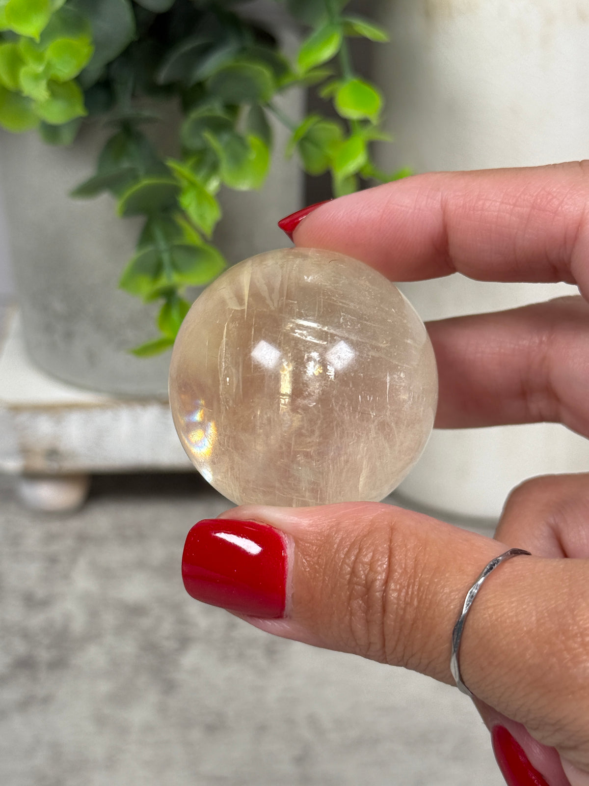 Rainbow Calcite Spheres