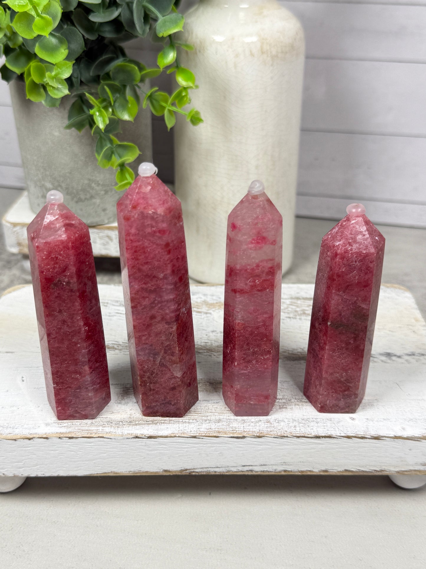 Icy Rhodonite Towers