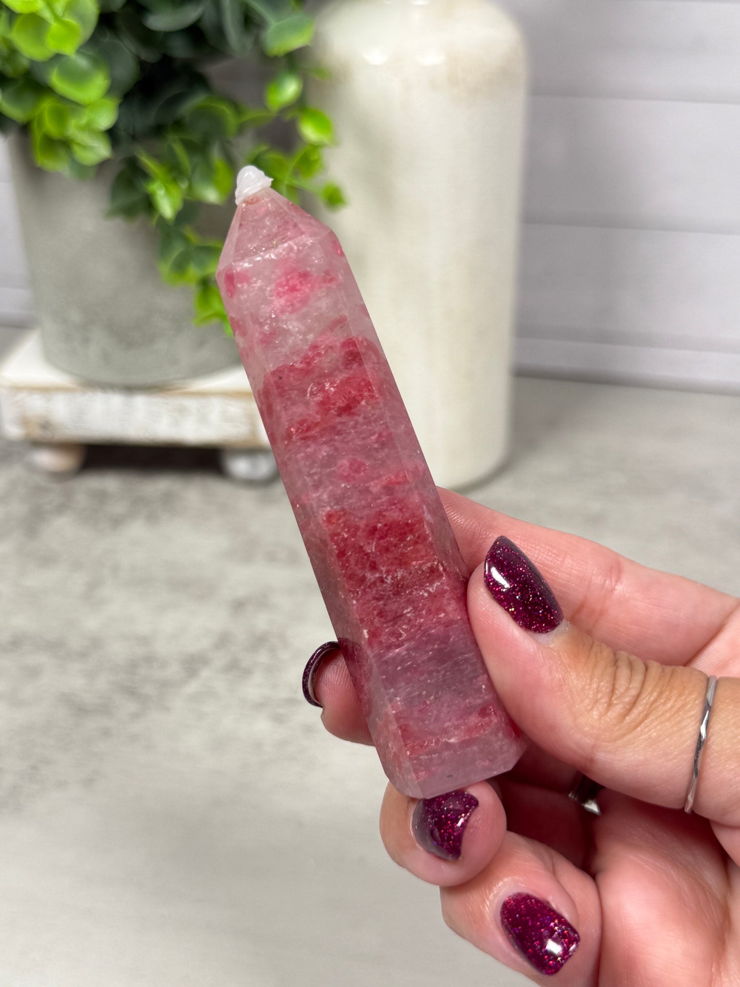Icy Rhodonite Towers