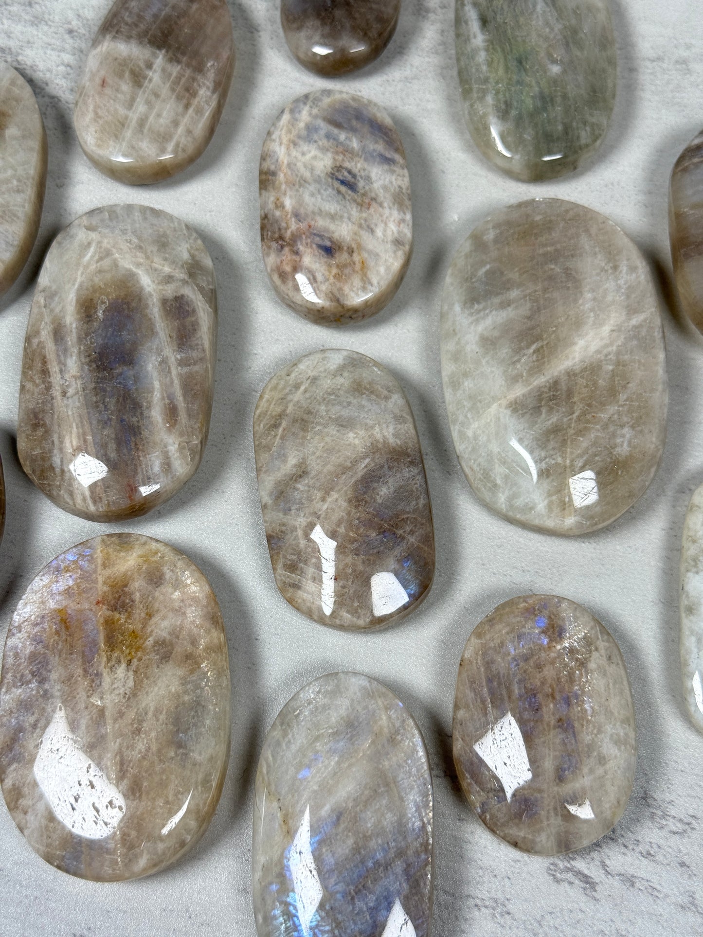 Moonstone Palm Stones - You Pick!