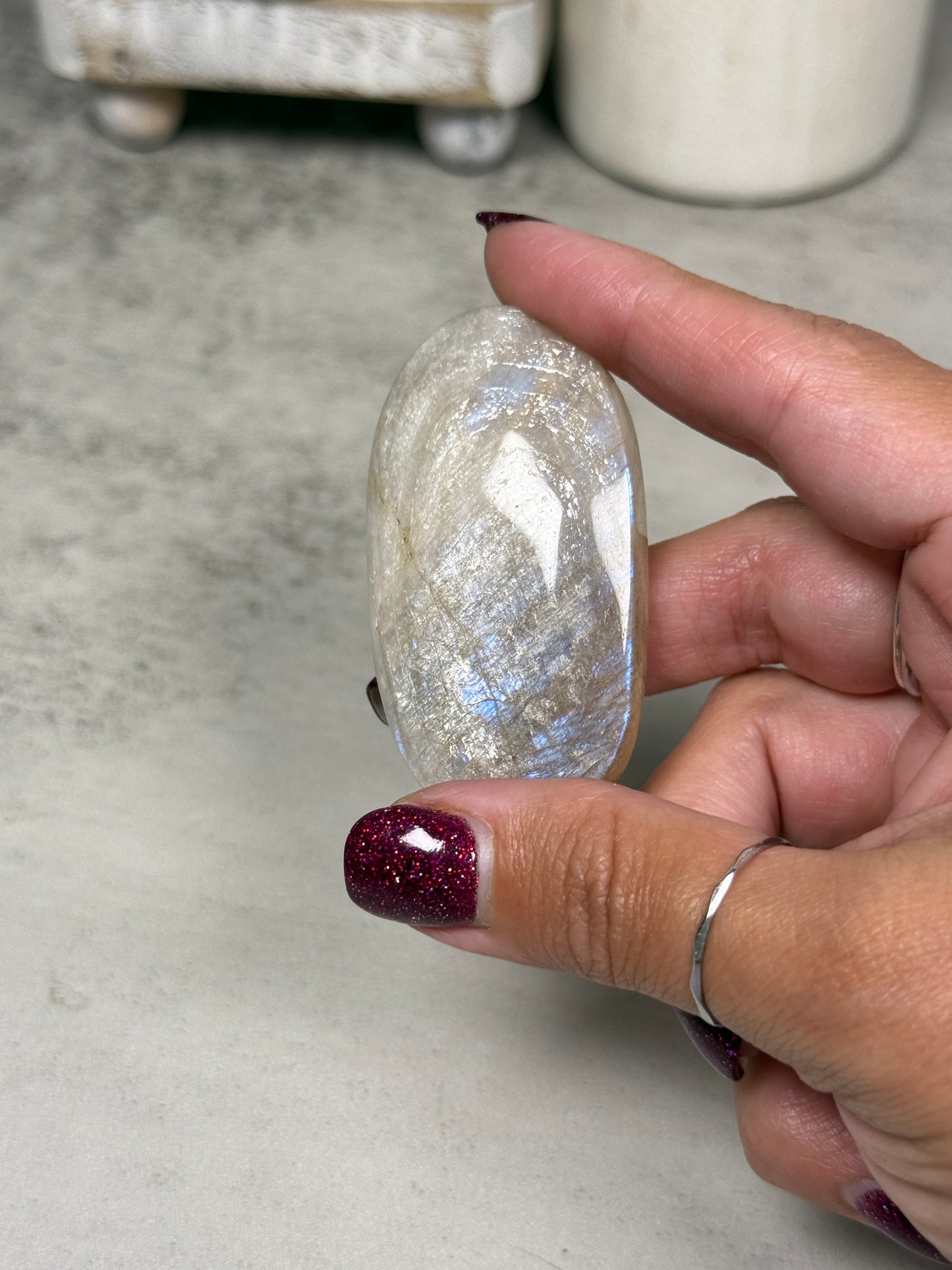 Moonstone Palm Stones - You Pick!