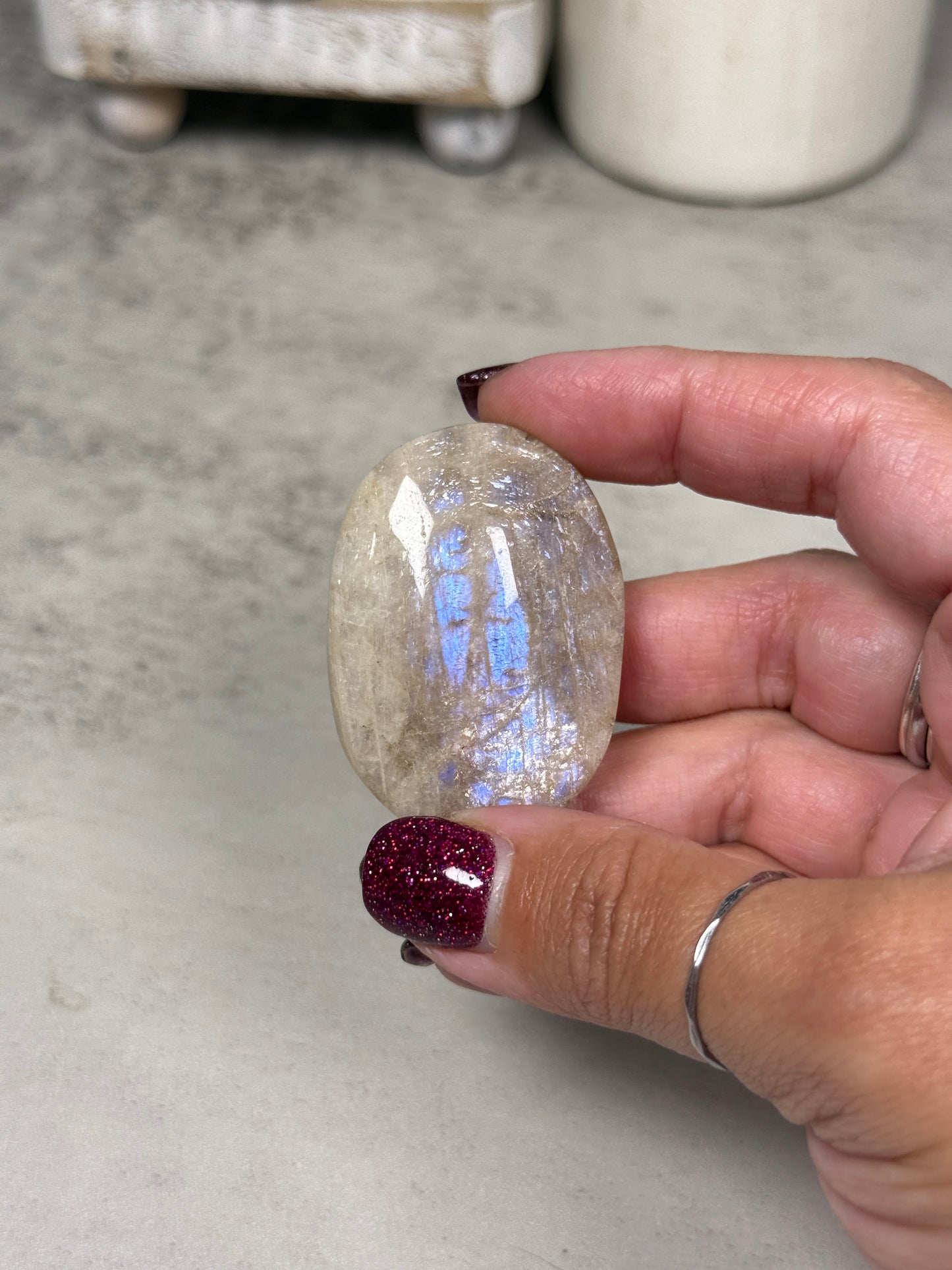 Moonstone Palm Stones - You Pick!