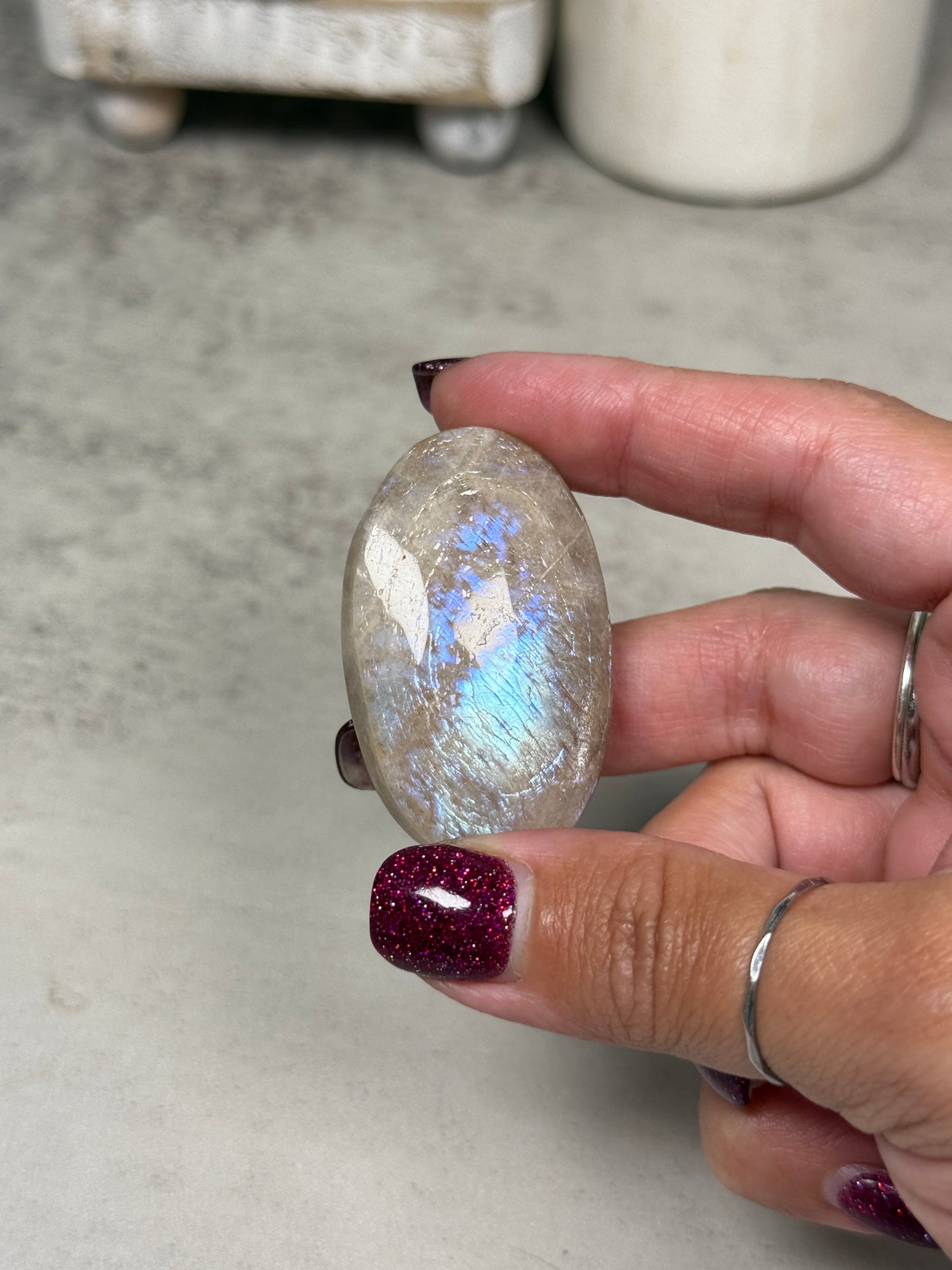 Moonstone Palm Stones - You Pick!