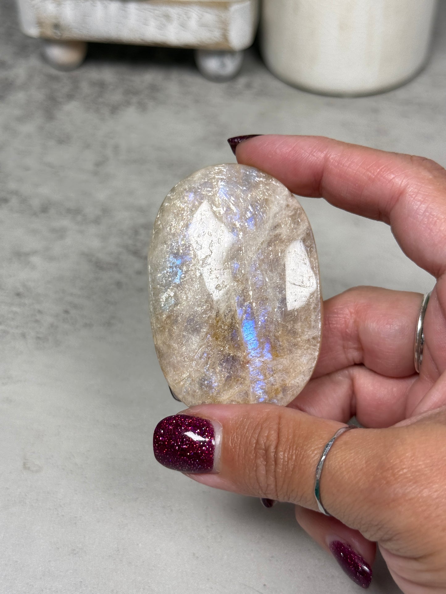 Moonstone Palm Stones - You Pick!
