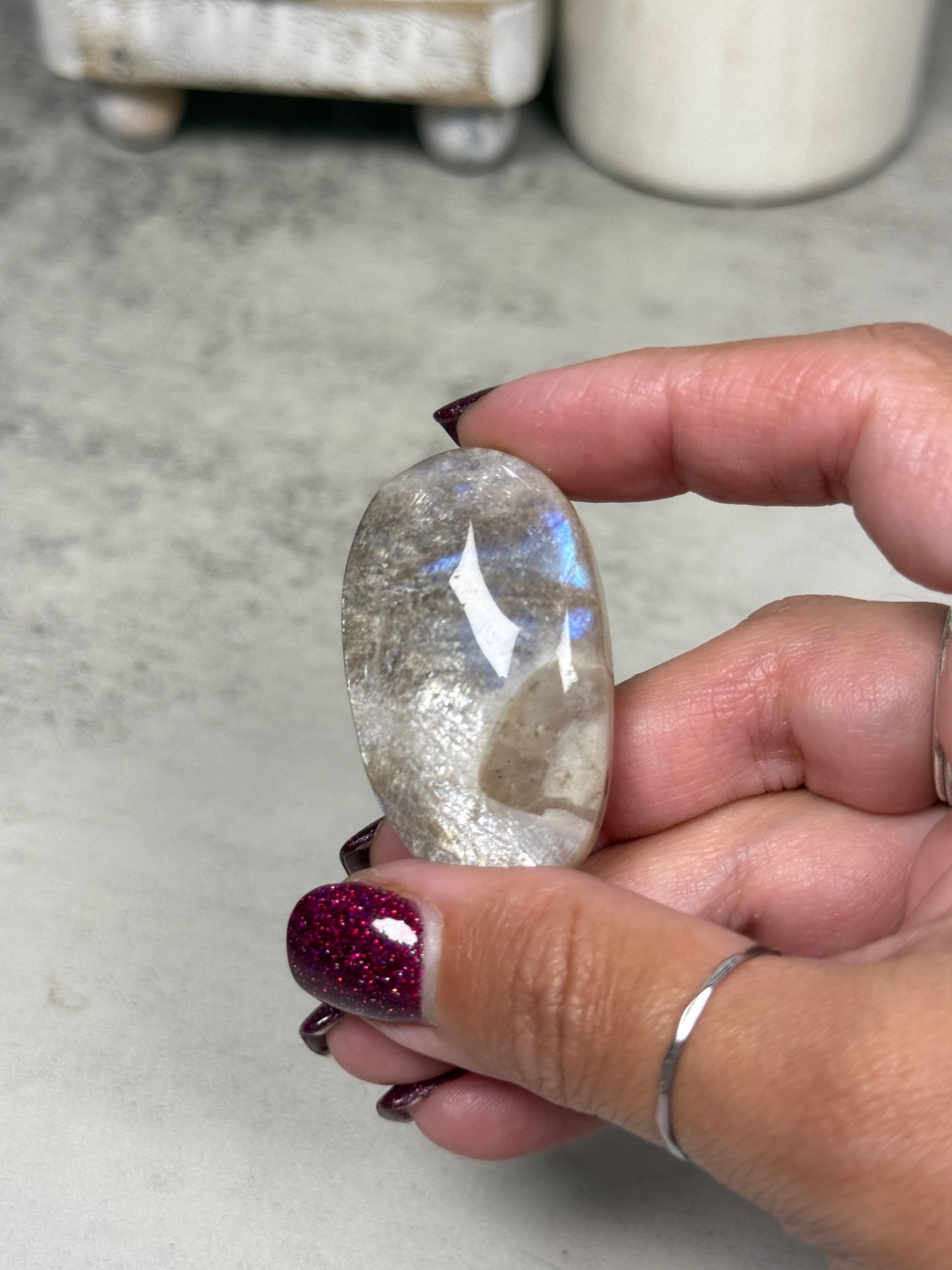 Moonstone Palm Stones - You Pick!