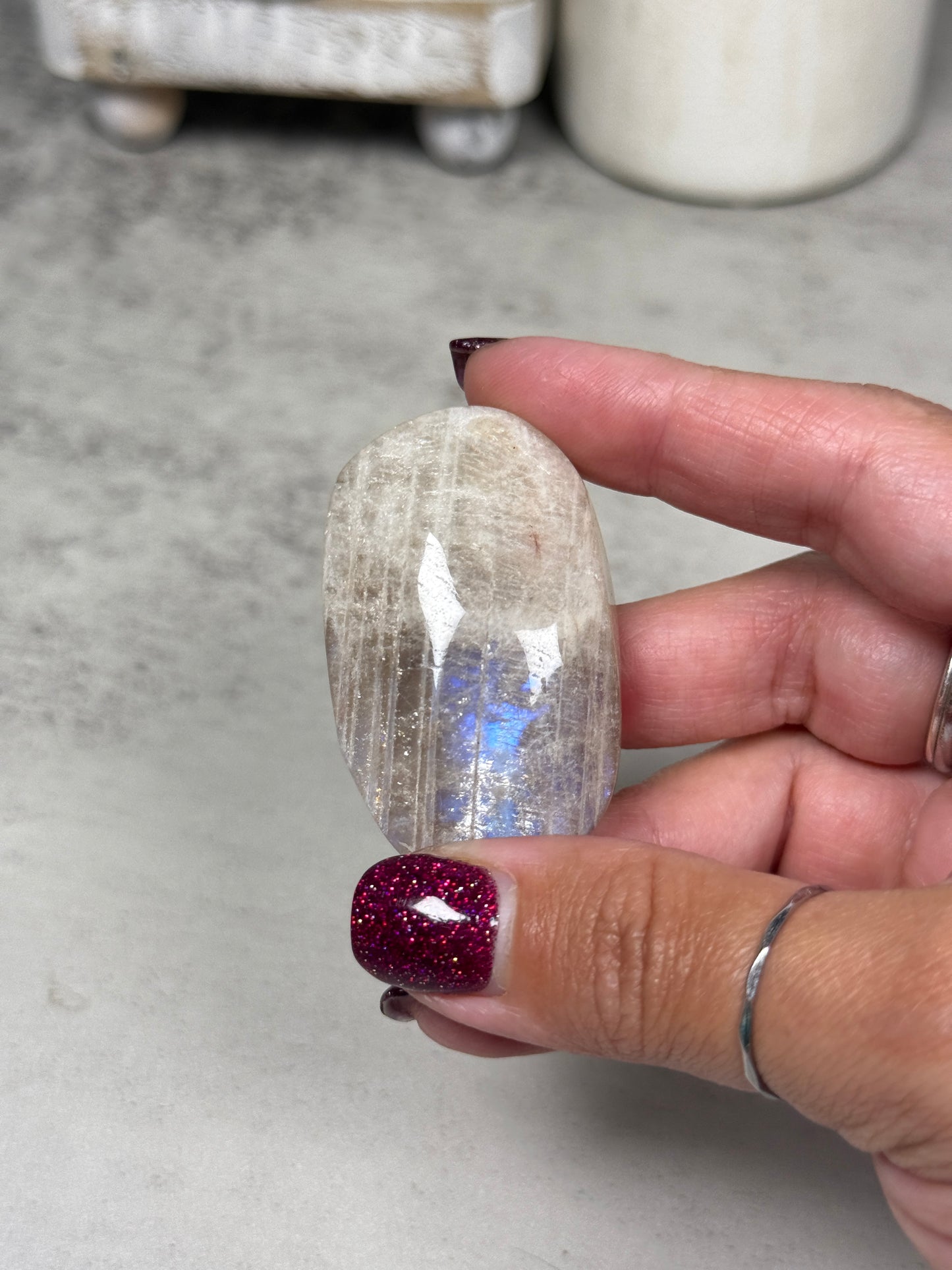 Moonstone Palm Stones - You Pick!