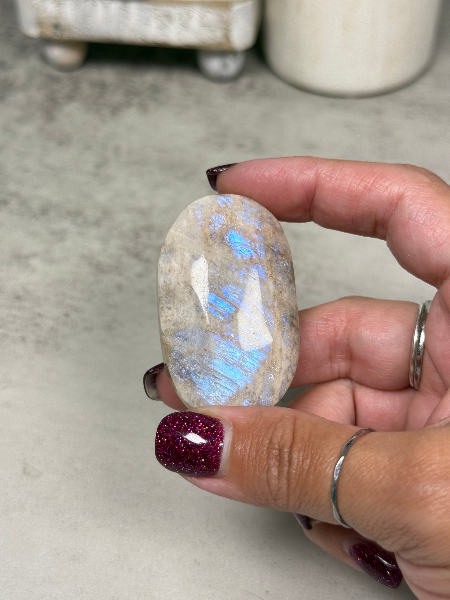 Moonstone Palm Stones - You Pick!