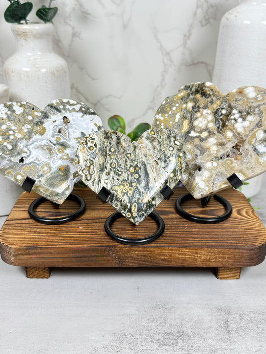 Ocean Jasper Hearts