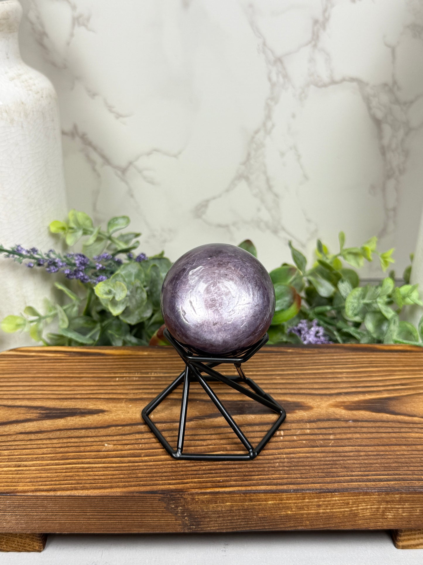 Gem Lepidolite Purple Mica Spheres