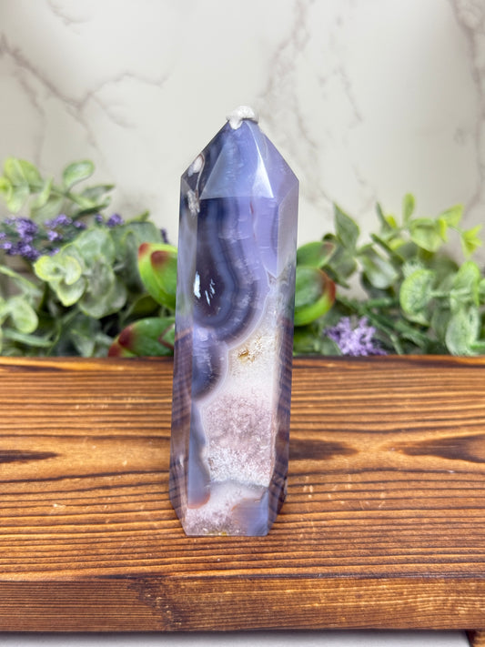 Blue Flower Agate Towers