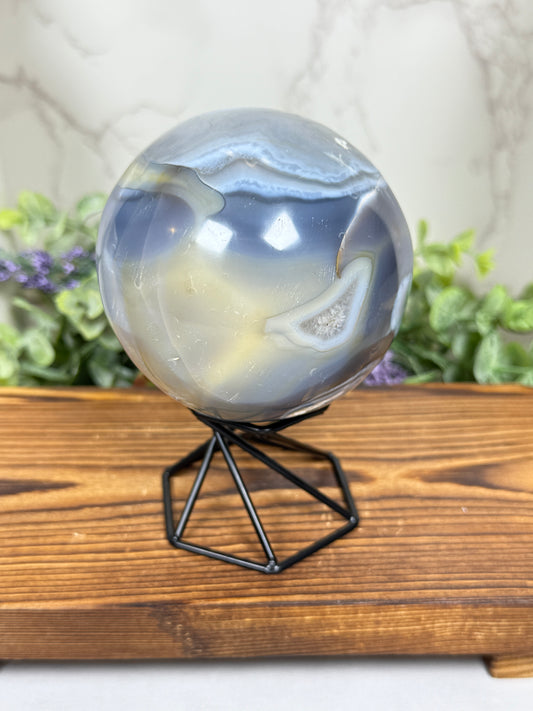 Orca Agate Sphere
