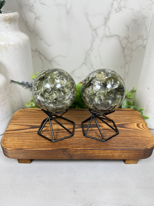 Green Mica Spheres
