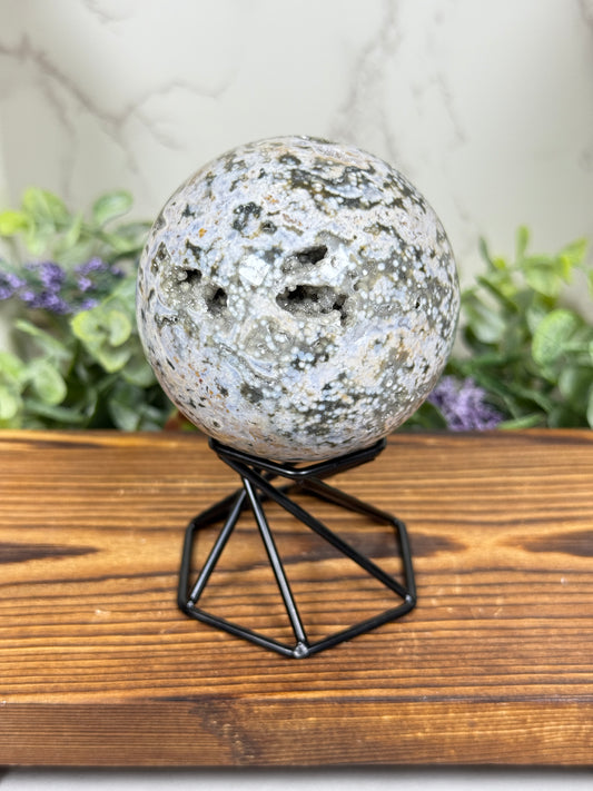 Orbicular Jasper Sphere