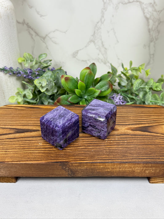 Charoite Cubes from Russia (High Quality)