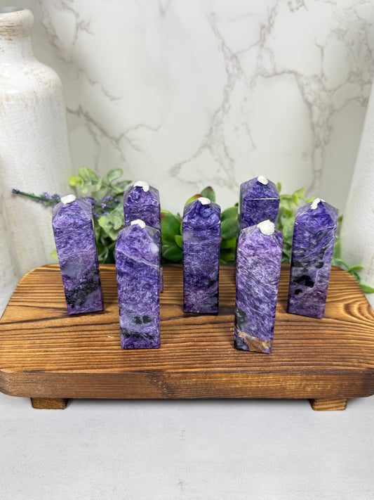 Charoite Towers from Russia (High Quality)