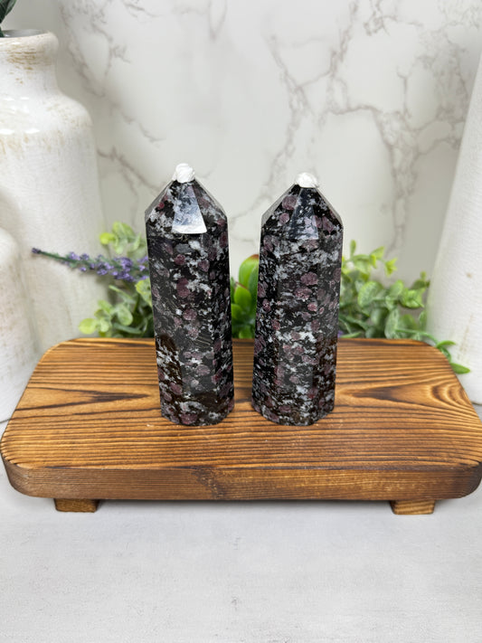 Garnet + Mica in Biotite Towers from India