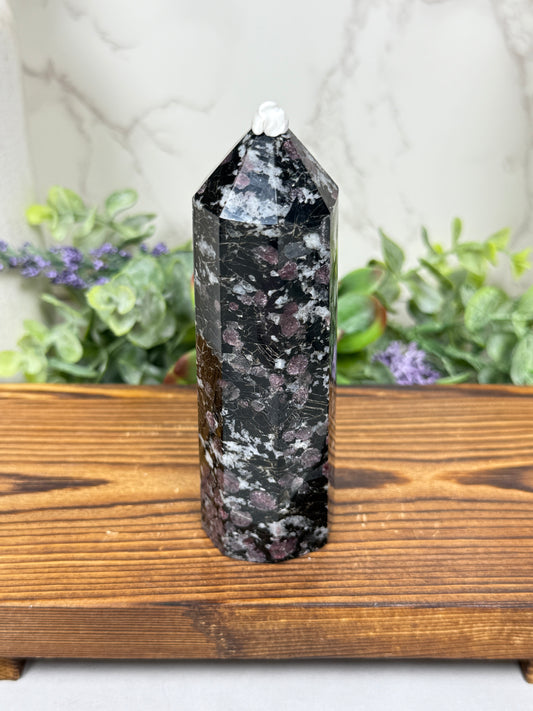 Garnet + Mica in Biotite Towers from India