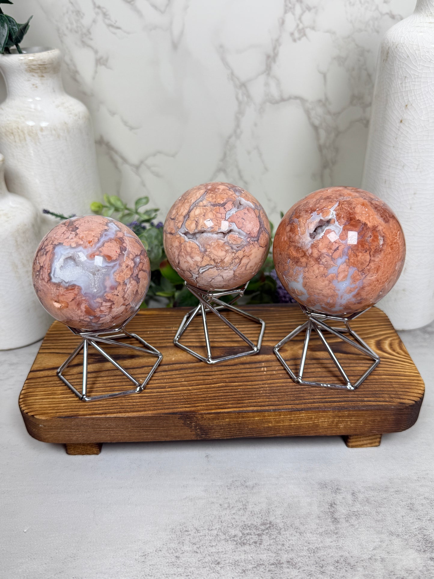 Cotton Candy Agate Spheres
