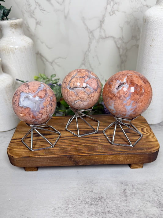 Cotton Candy Agate Spheres