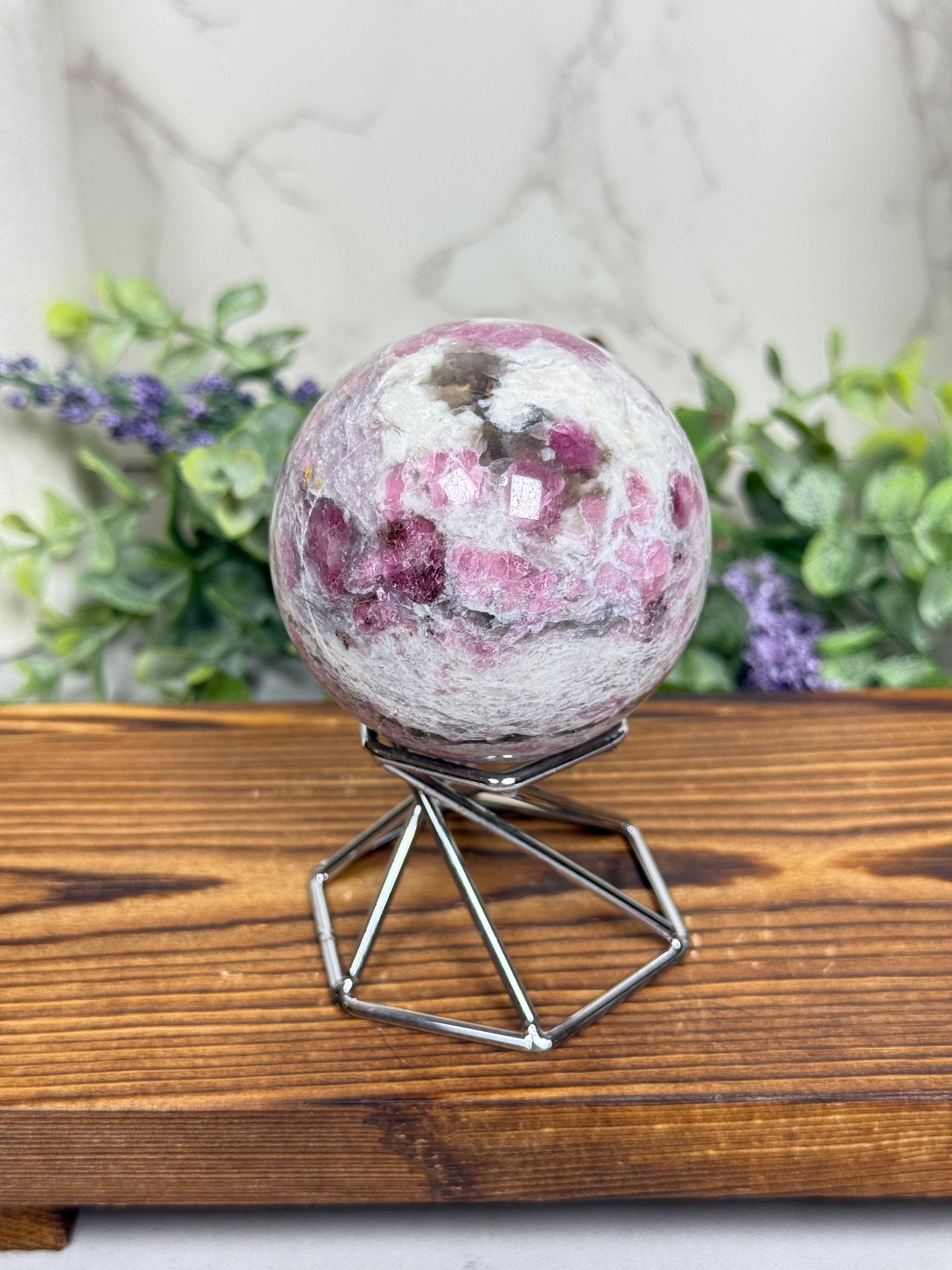 Unicorn Stone Spheres (Pink Tourmaline Primary)