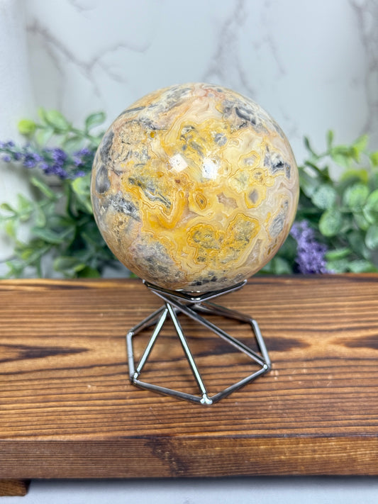 Yellow Crazy Lace Sphere