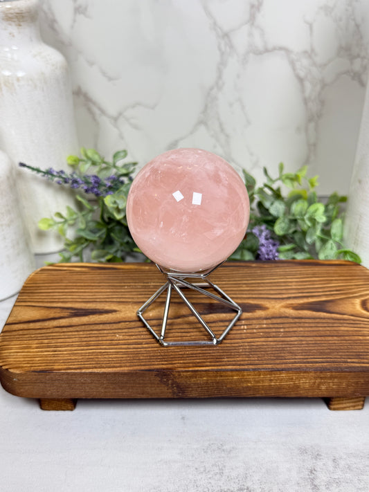 Star Rose Quartz Sphere - B