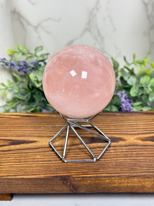 Star Rose Quartz Sphere - B