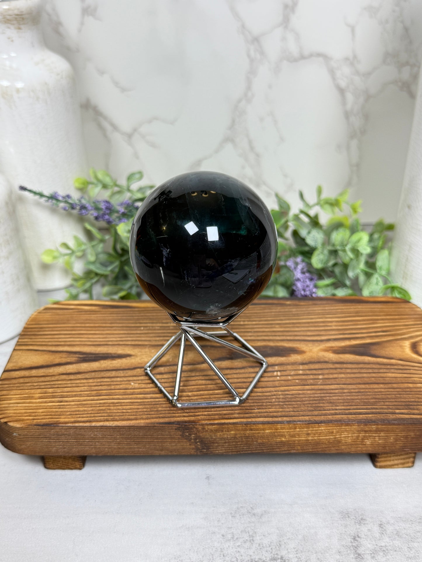 Blue Rose Fluorite Sphere