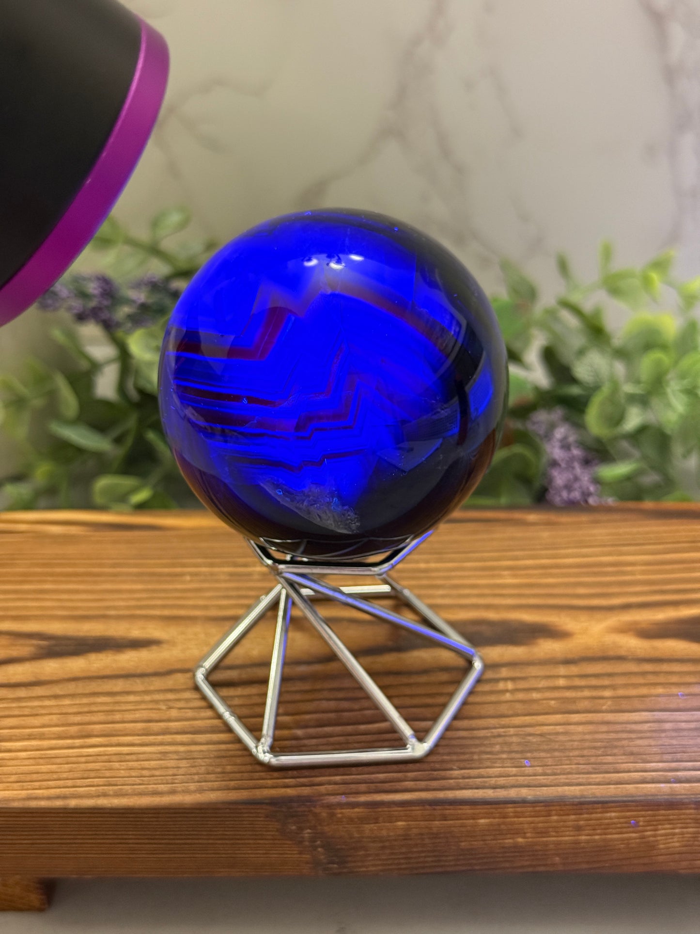 Blue Rose Fluorite Sphere