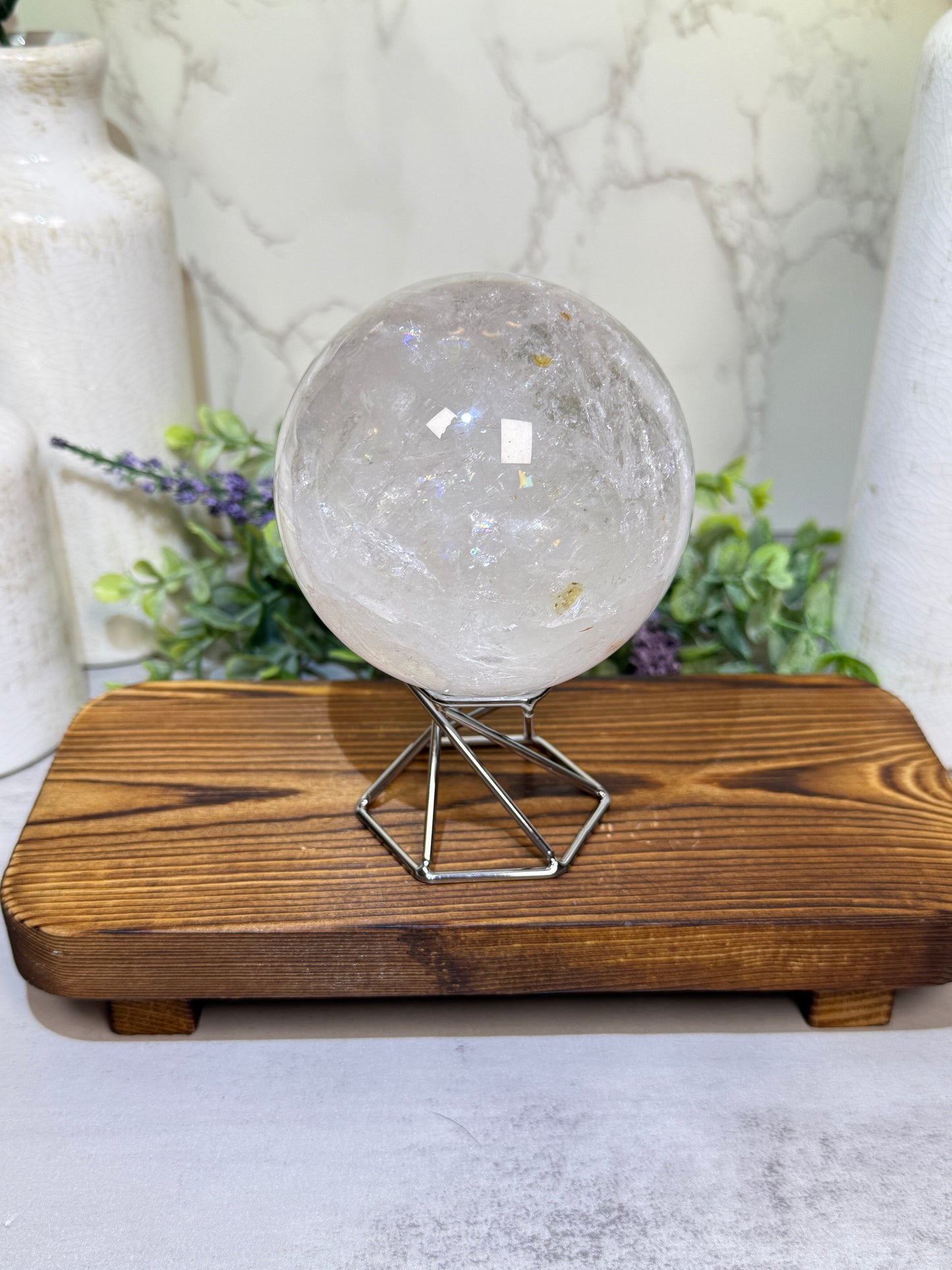 Quartz with Rainbows Sphere