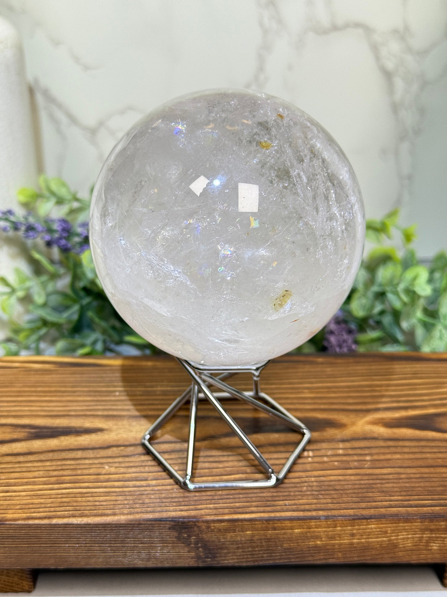 Quartz with Rainbows Sphere