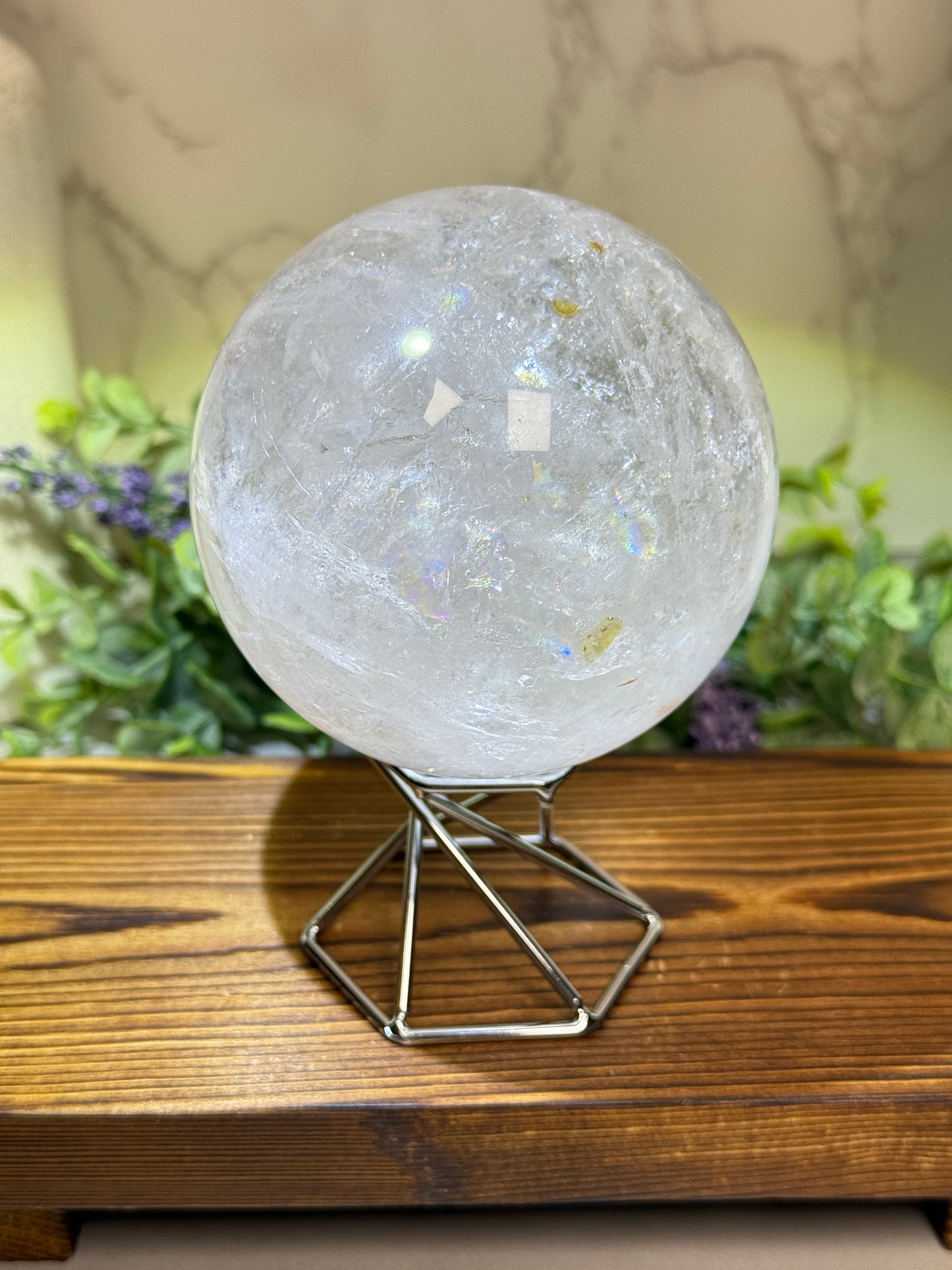 Quartz with Rainbows Sphere