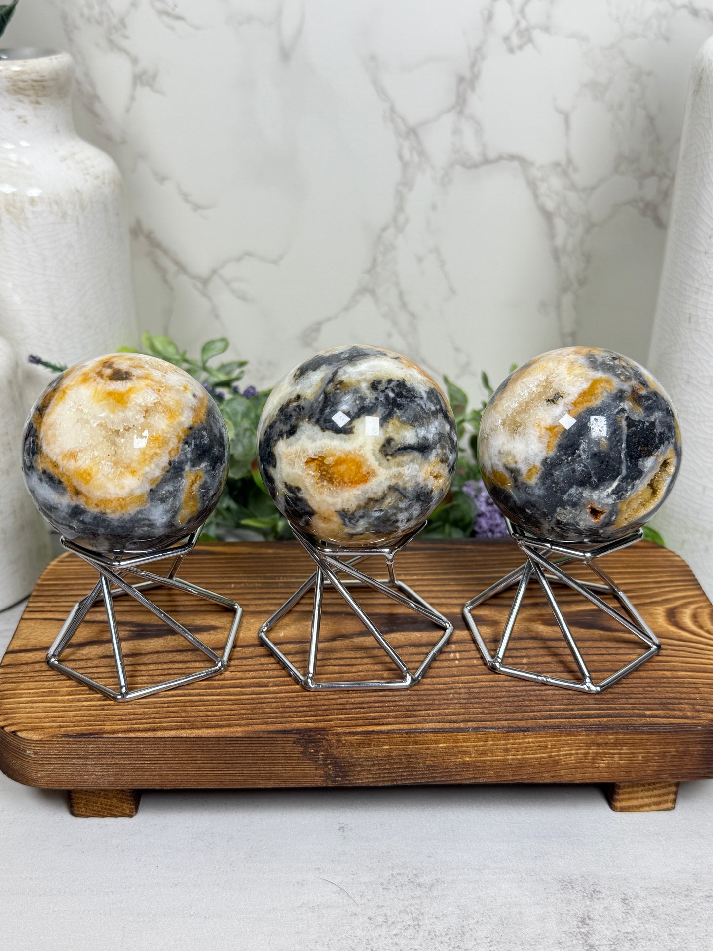 Sphalerite + Quartz Spheres
