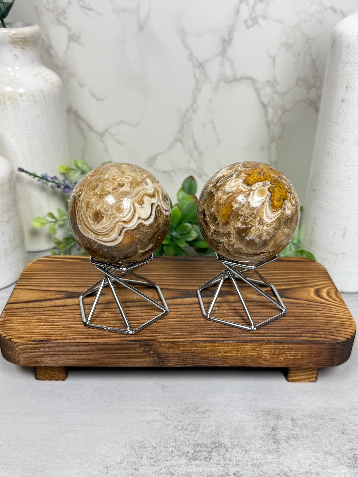 Chocolate Calcite UV Sphere