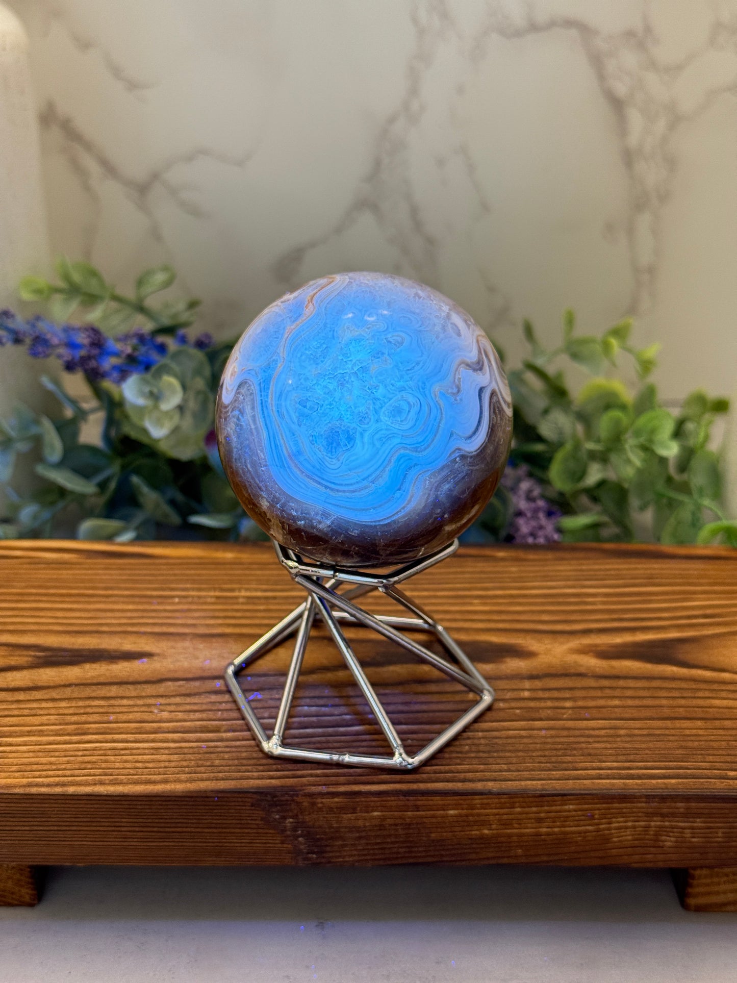 Chocolate Calcite UV Sphere