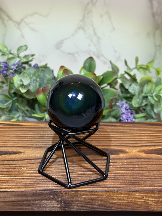 Rainbow Obsidian Spheres