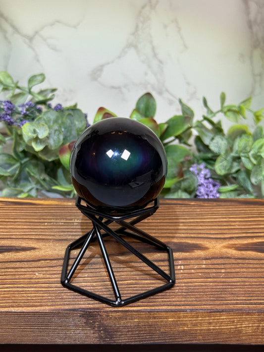 Rainbow Obsidian Spheres