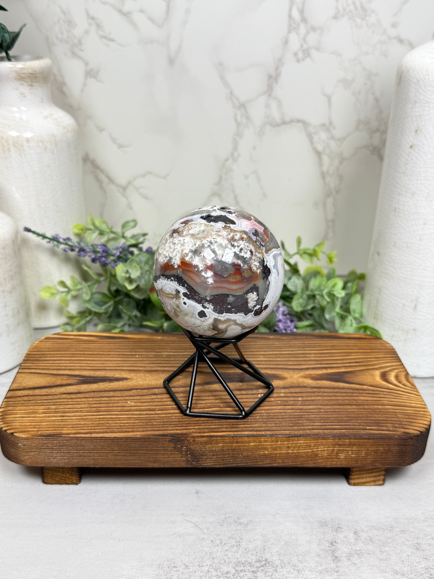 Mexican Crazy Lace Agate Sphere
